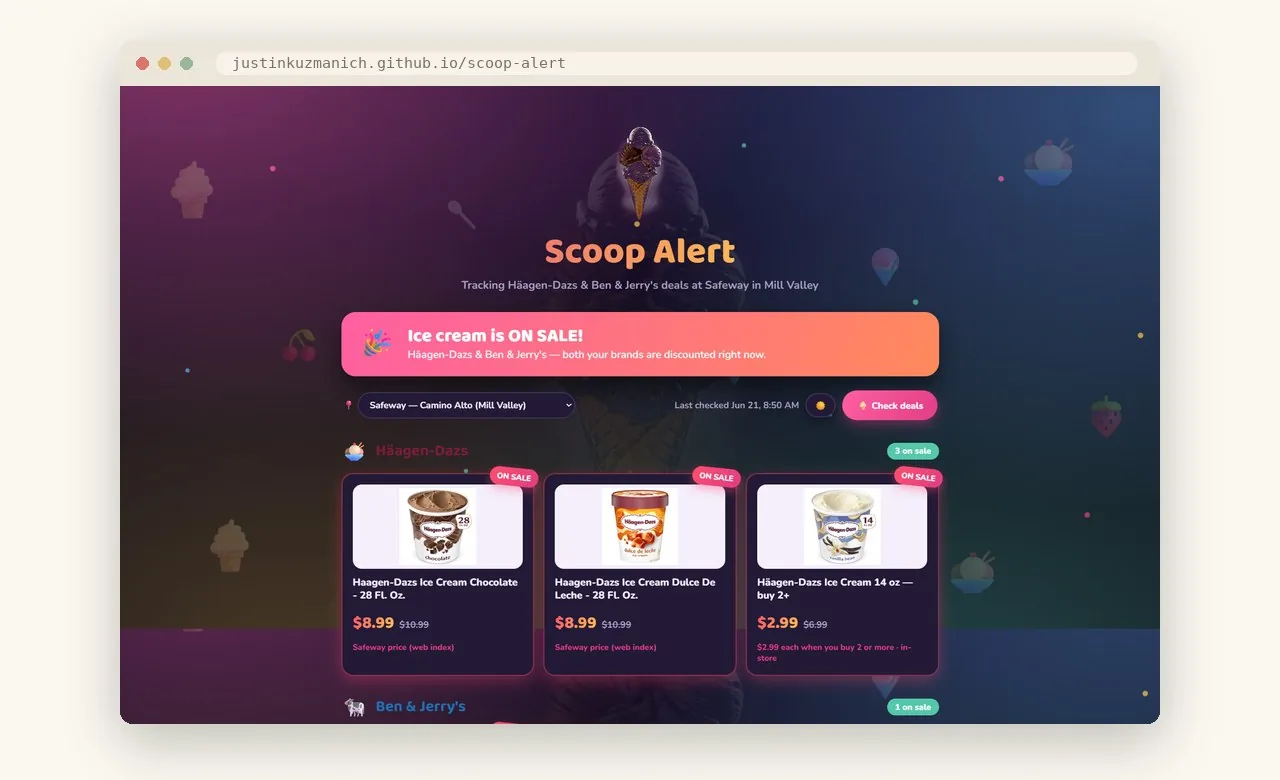 Scoop Alert screenshot